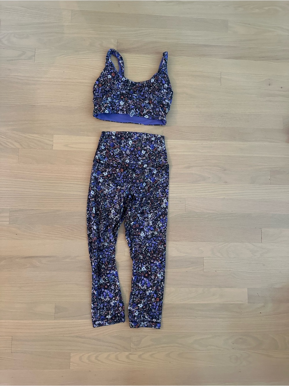 Lululemon Bra & Align Legging Set, Rare Floral Print Size 4